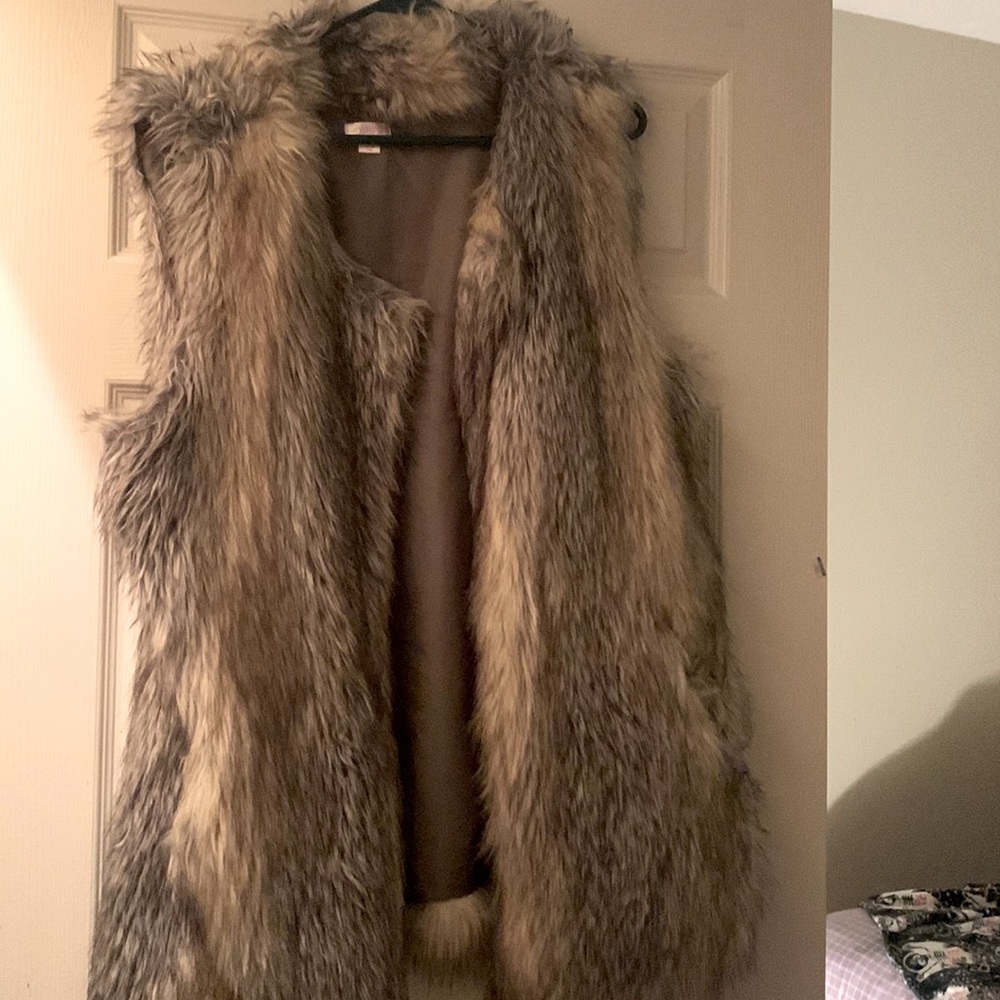 Faux fur vest